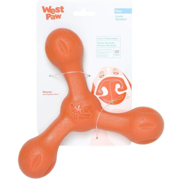 

Игрушка для собак West Paw Skamp Large Melon "Три лепестка" большая 20см оранжевая