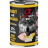 Вологий корм для дорослих собак Alpha Spirit Rabbit With Banana з кроликом та бананами 400г