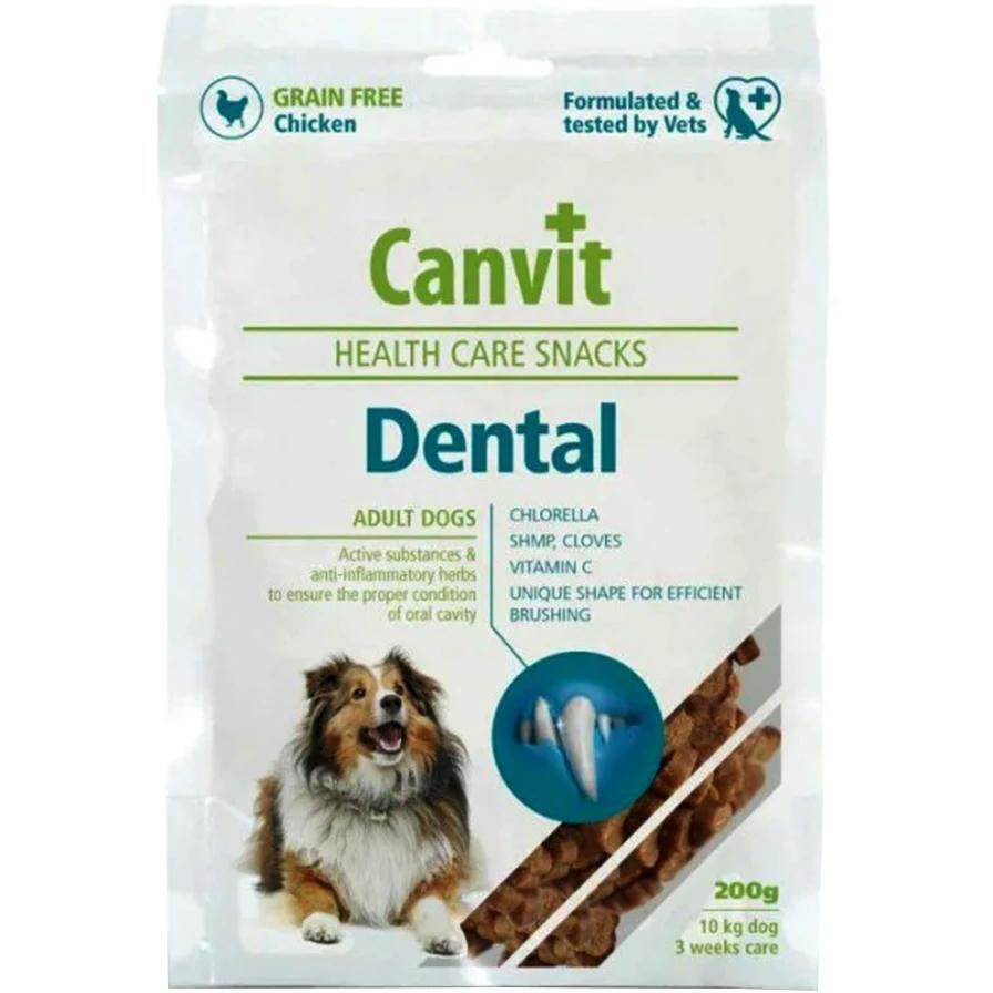 Ласощі для дорослих собак Canvit Dental для щоденного догляду за зубами та ротовою порожниною 200гфото