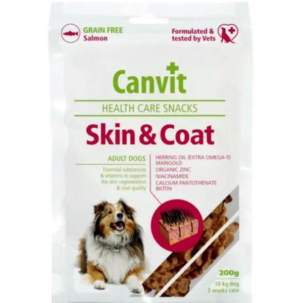 Лакомство для собак Canvit Skin and Coat 200г