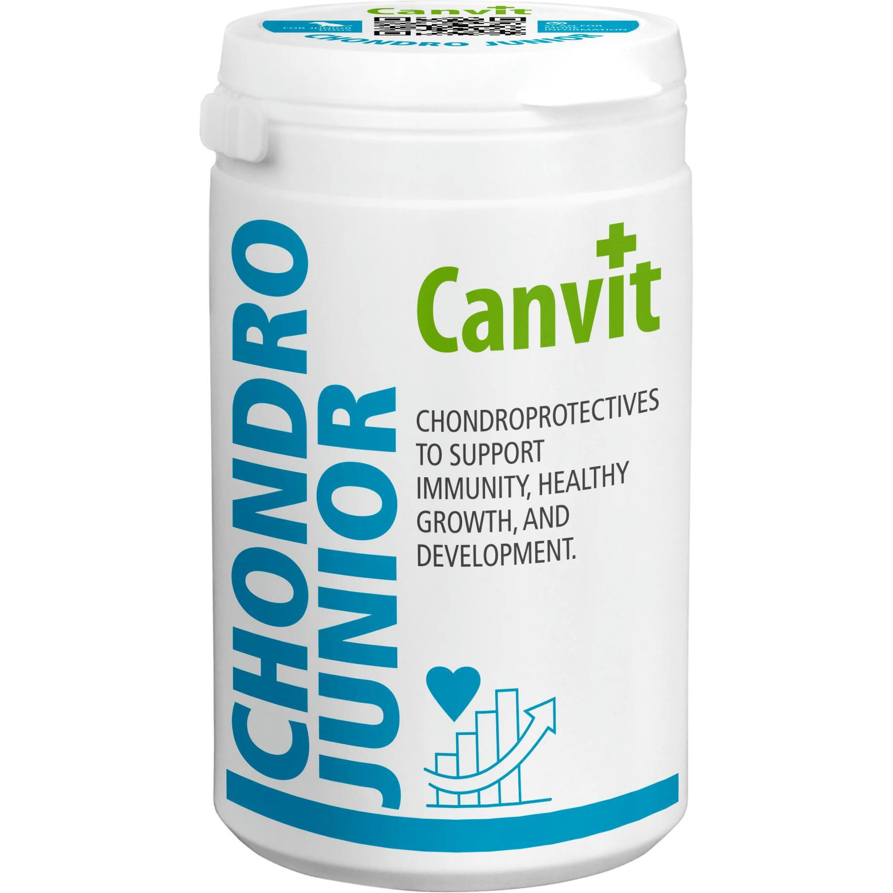 Кормовая добавка для щенков Canvit Chondro Junior для поддержания здоровья хрящей и суставов 230г фото 1