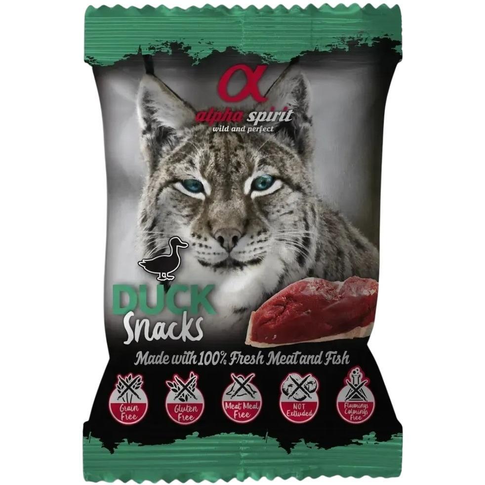 Ласощі для котів Alpha Spirit Cat Snacks Duck кубики з качки 50гфото
