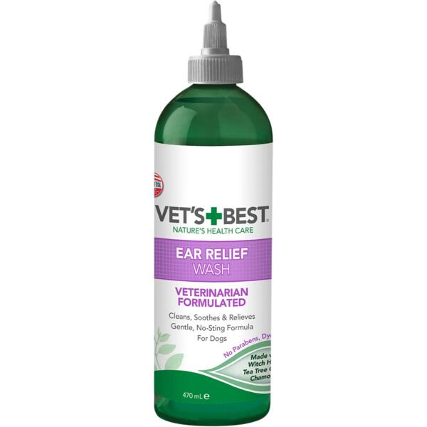 

Жидкое очищающее средство для собак Vet`s Best Ear Relief Wash для ушей 470мл