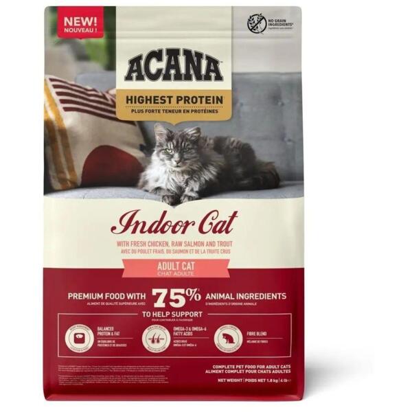 

Сухой корм для взрослых кошек Acana Highest Protein, Indoor Cat Recipe 1.8kg