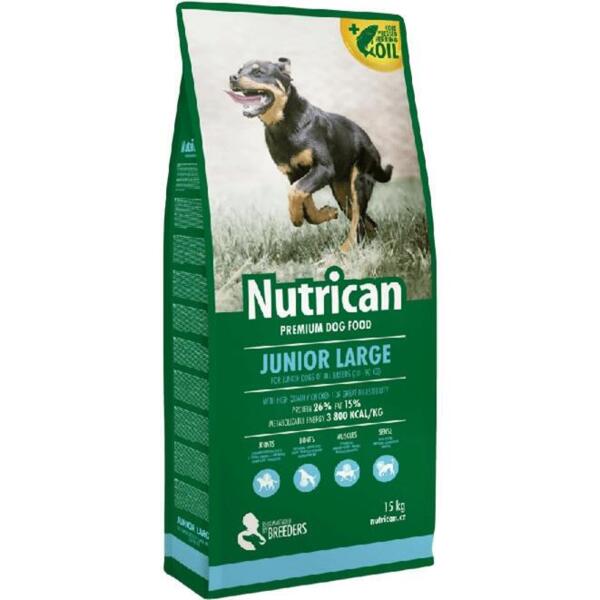 

Сухой корм для щенков крупных пород Nutrican Junior Large 15kg+2kg