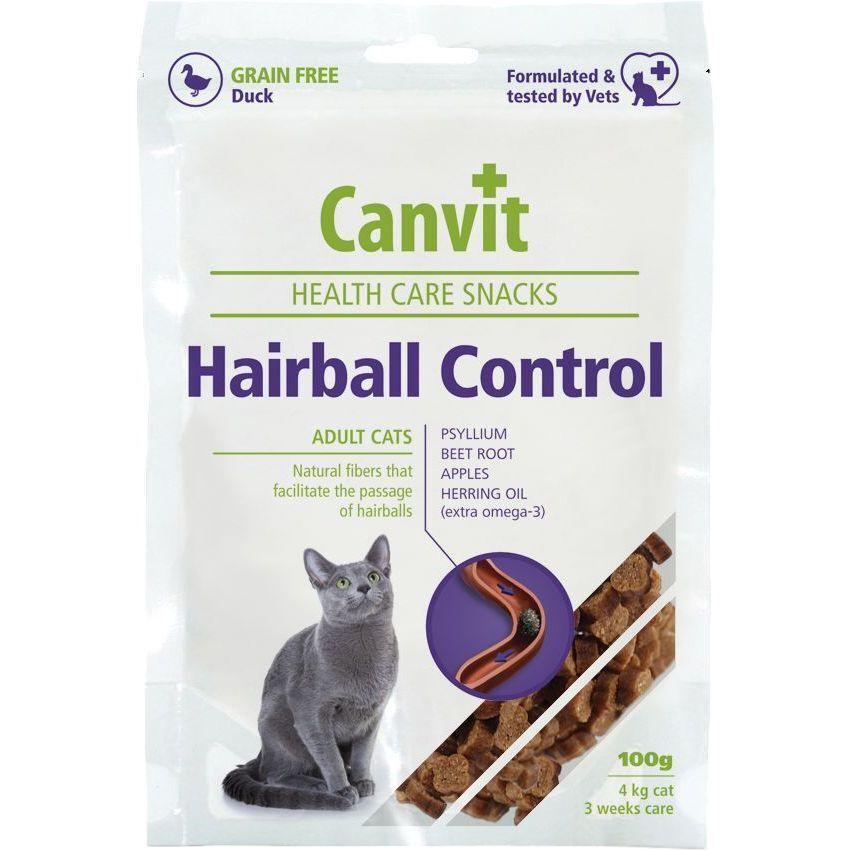 Ласощі для котів Canvit Hairball Control для легкого виведення грудок шерсті 100гфото1