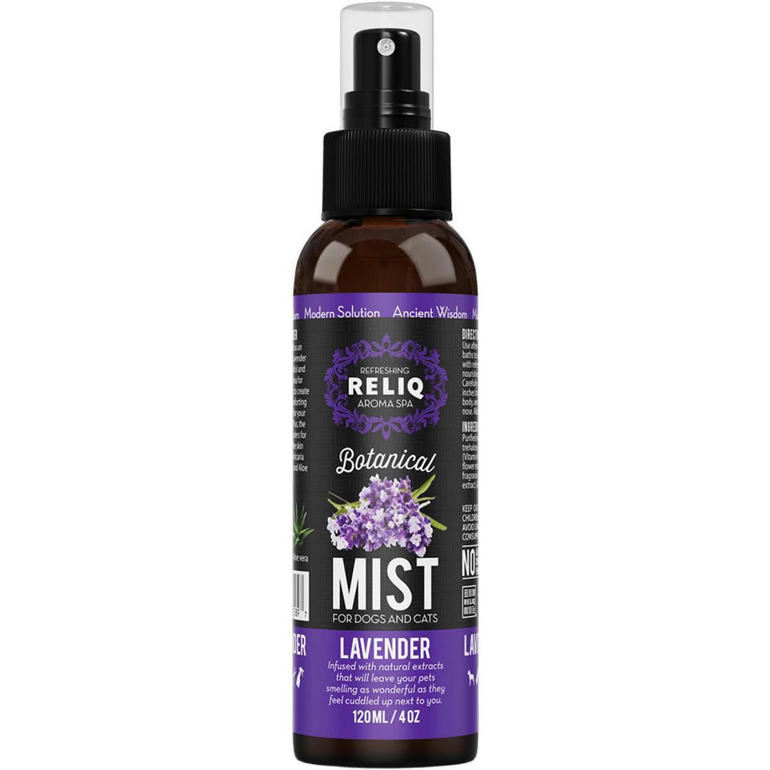 Спрей-одеколон для собак и кошек Reliq Botanical Mist-Lavender с ароматом лаванды для ухода и увлажнения шерсти 120мл фото