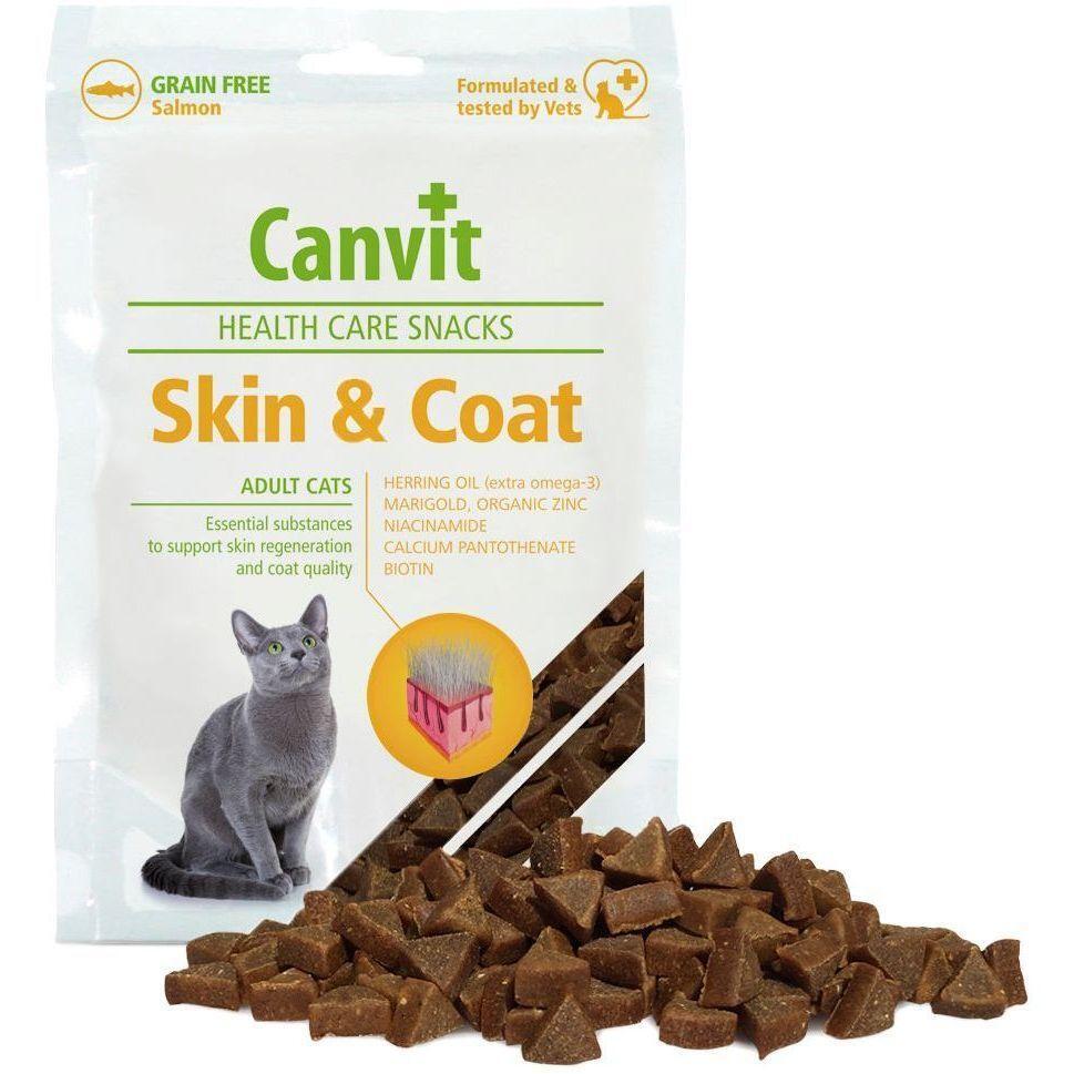 Лакомство для кошек Canvit Skin and Coat 100г фото 