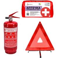 Набор автомобилиста Poputchik с аптечкой АМА1 ДСТУ ОП-2+Аптечка+Знак (33-030-IS)