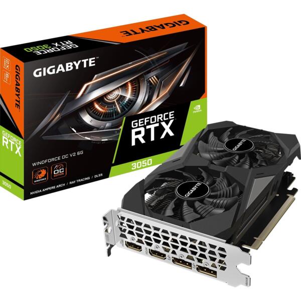 

Видеокарта GIGABYTE GeForce RTX 3050 (GV-N3050WF2OCV2-6GD)