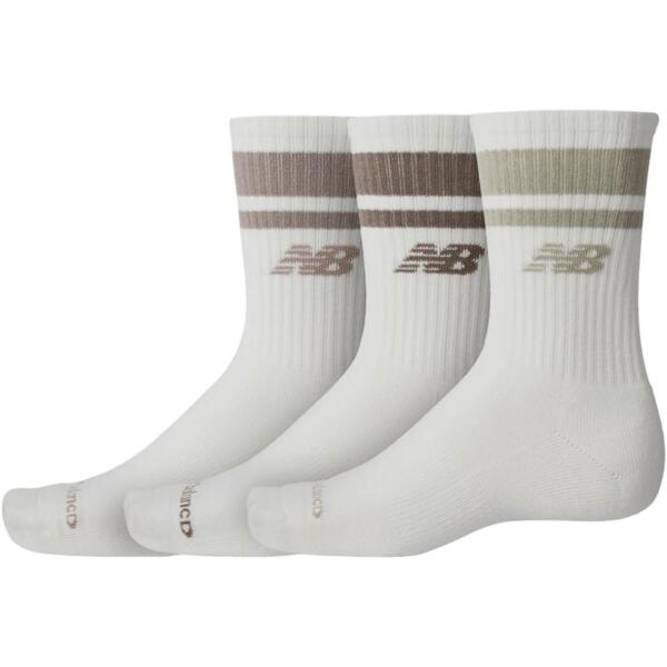 

Носки New Balance Everyday Stripe Midcalf LAS51243SST 3 пары L бежевые