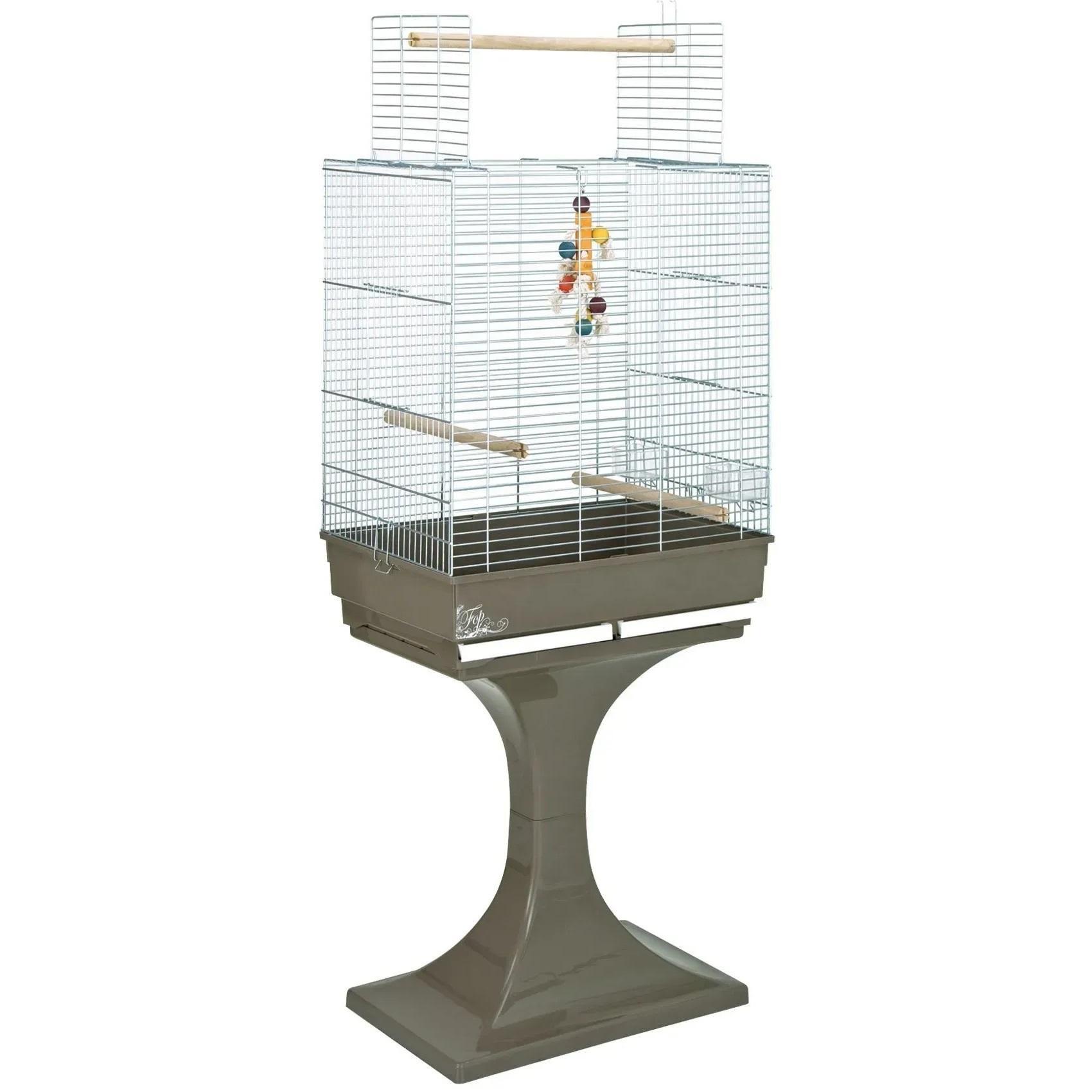 Клетка для птиц Fop Soraya оцинкованная с подставкой 81x45x155см фото 1