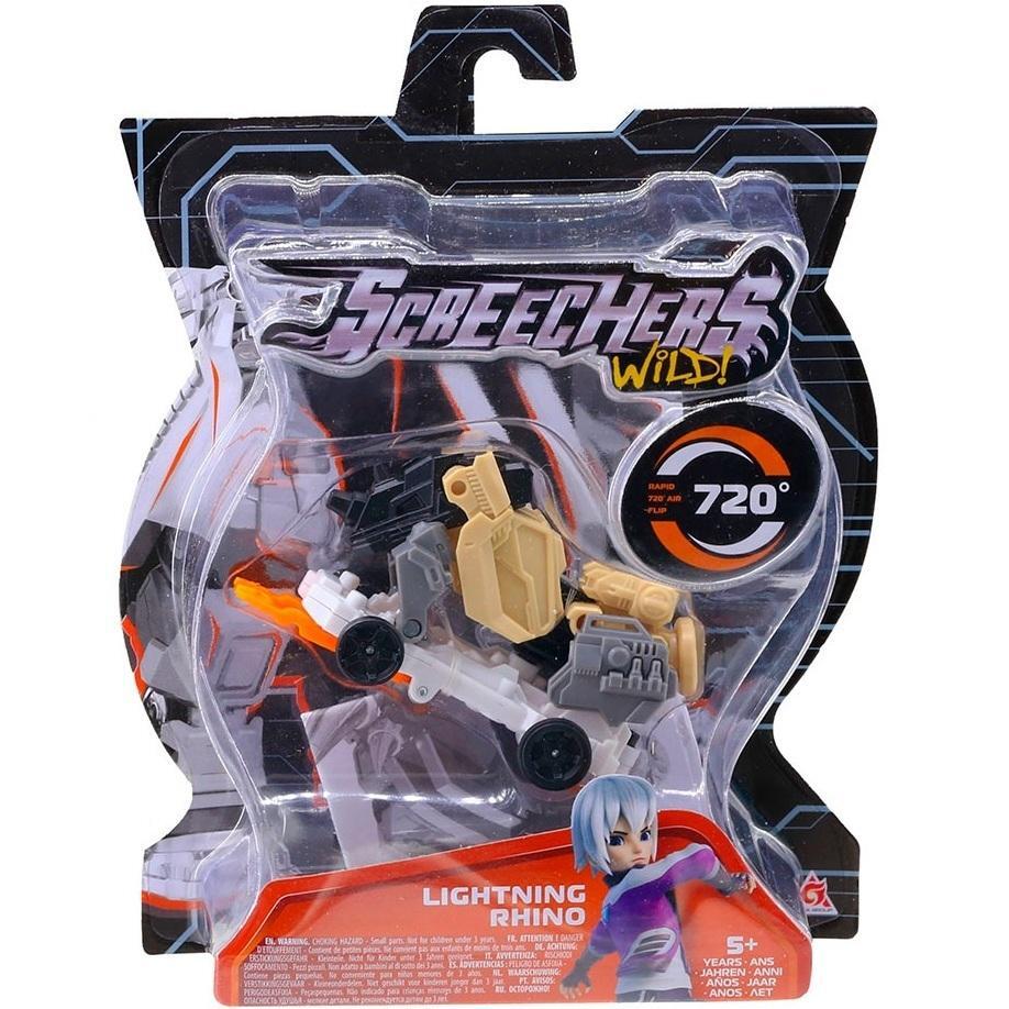 Машинка-трансформер Screechers Wild S4 L0 - Лайтинінг Райно (EU685005)фото1