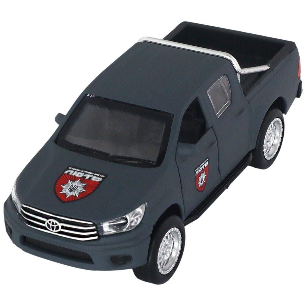 Автомодель серії "Шеврони Героїв" – Toyota Hilux "ОШБр НПУ Лють» (KM6118F)фото1