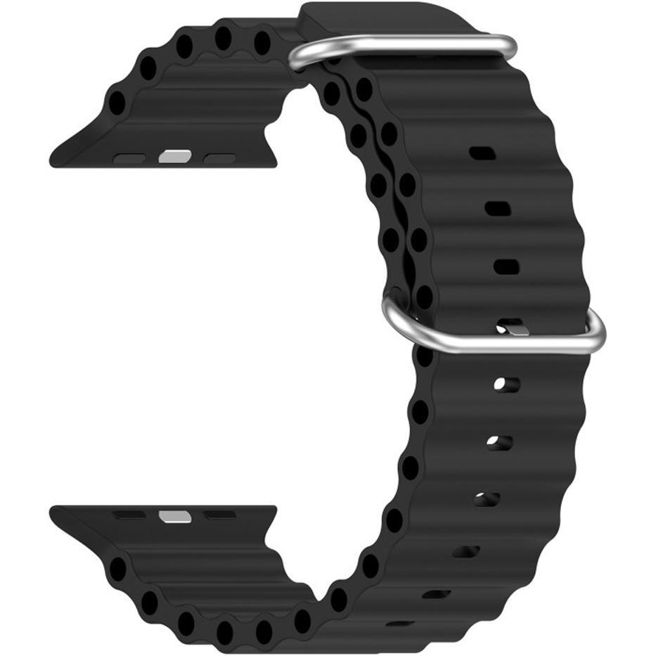 Ремінець ArmorStandart Ocean Band для Apple Watch 49/46/45/44/42 (Series 1-3) Black (ARM74244)фото1