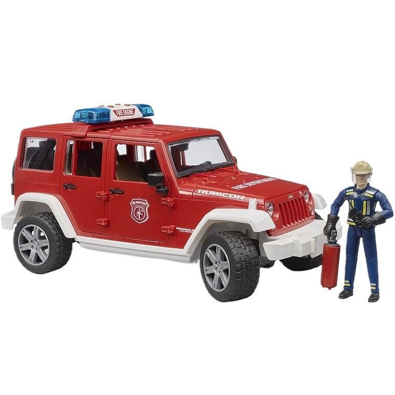 Набор Bruder - Пожарный JEEP Wrangler Unlimited Rubicon и пожарный (2528) фото 1