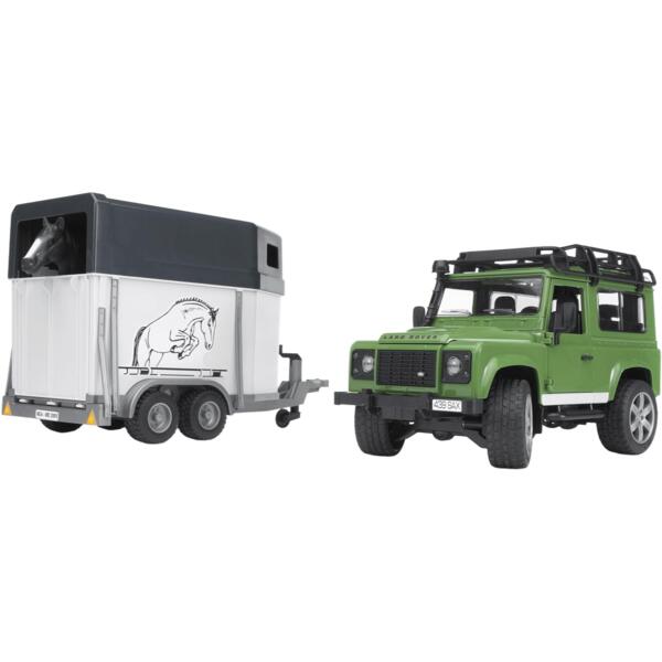 

Набор Bruder - Автомобиль Land Rover Defender с трейлером для перевозки лошадей (2592)