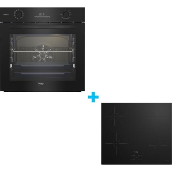 

Комплект варочная поверхность индукционная Beko HII64400QT + духовой шкаф Beko BBIS17300BCS