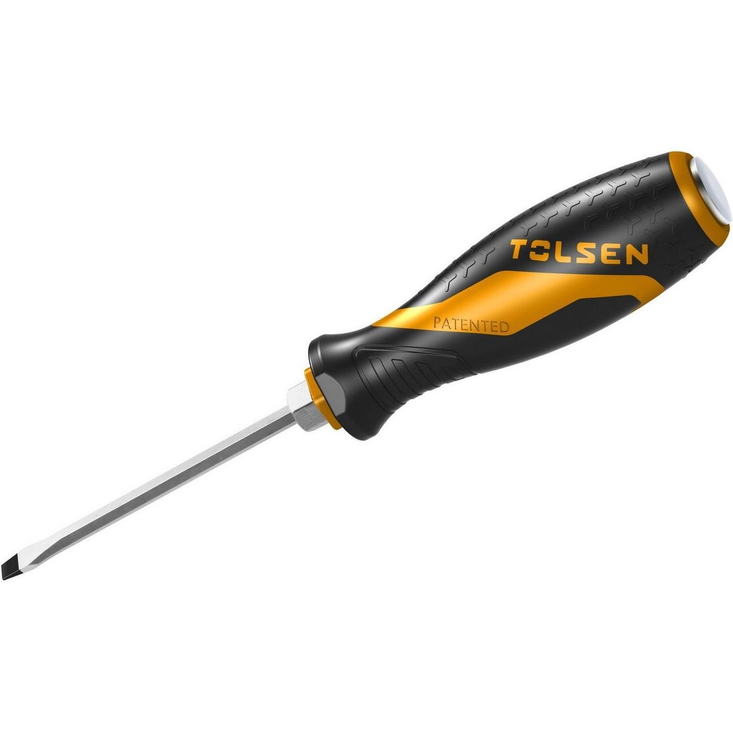 Отвертка Tolsen плоская, ударная, SL10х200мм, сталь CrV (20119) фото 1