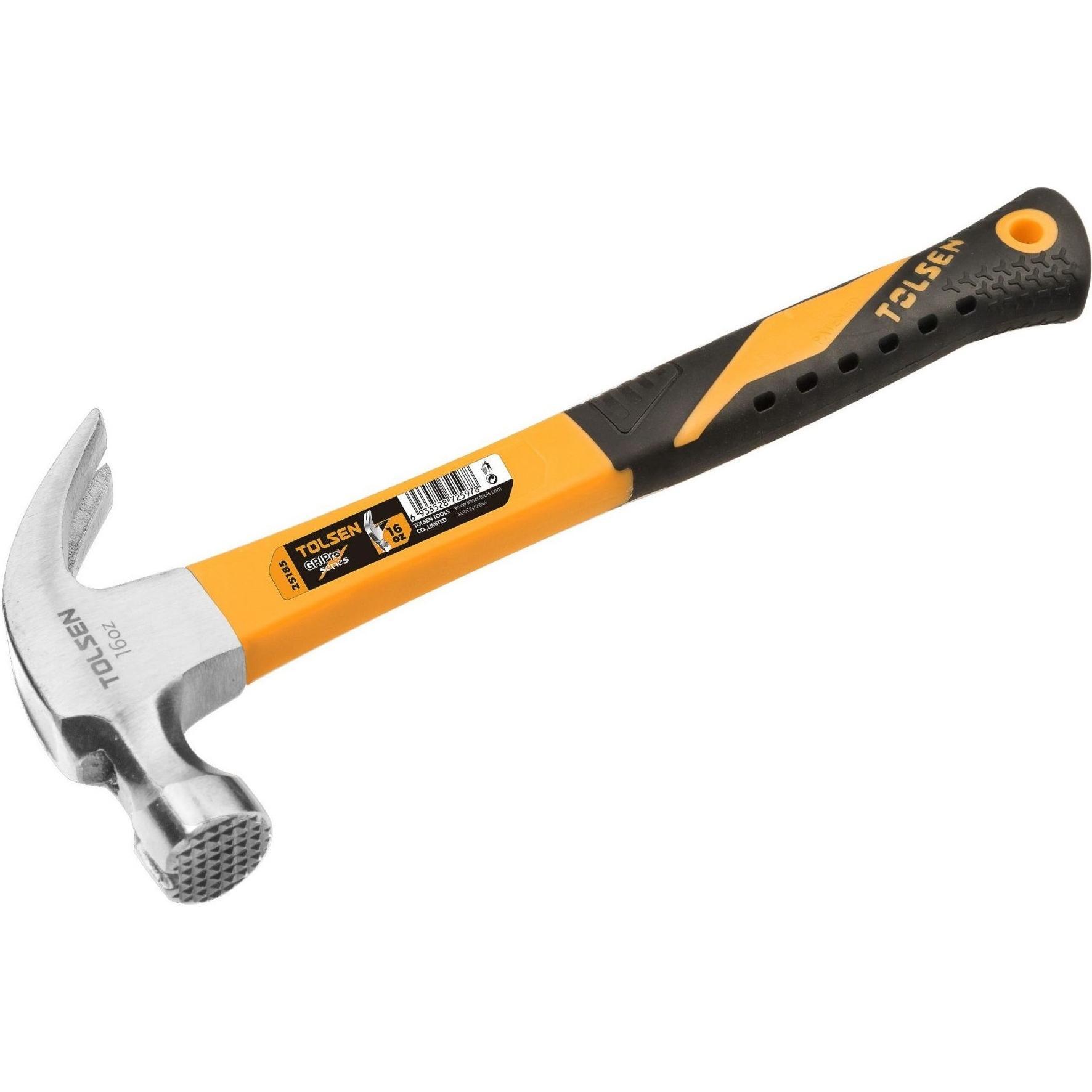 Молоток столярний Tolsen 450г, 33см (25185) фото 1