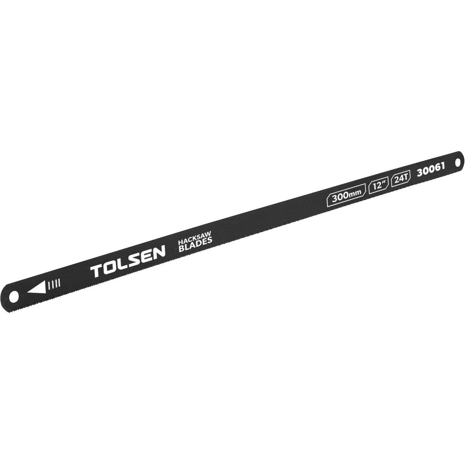Полотно ножівкове Tolsen по металу, 24TPI, SK4, 300мм, 10шт (30061)фото1