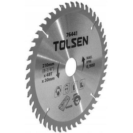 Диск пиляльний Tolsen по дереву, 210х48Tх30мм (76441T)фото1