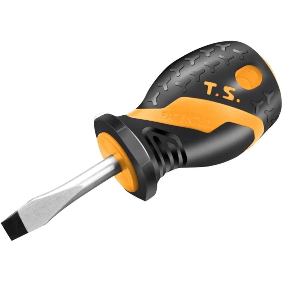 Отвертка Tolsen Эрго плоская, SL5.5x38мм, сталь CrV (20131) фото 1