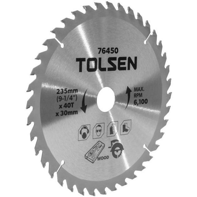 Диск пильний Tolsen по дереву, 235х40Tх30мм (76450)фото1