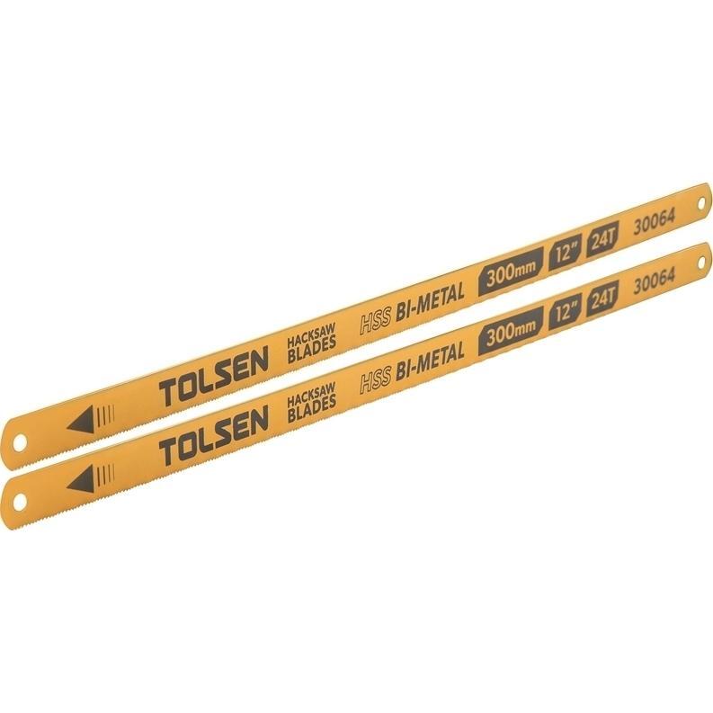 Полотно ножовочное Tolsen по металлу, 24TPI, SK4, 300мм, 2шт (30064) фото 1
