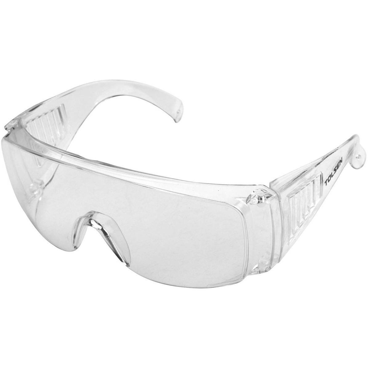 Окуляри захисні Tolsen протиосколкові, полікарбонат, прозорі (45072)фото1