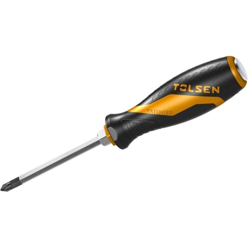 Отвертка Tolsen крестовая, ударная, PH2х150мм, сталь CrV (20125) фото 1