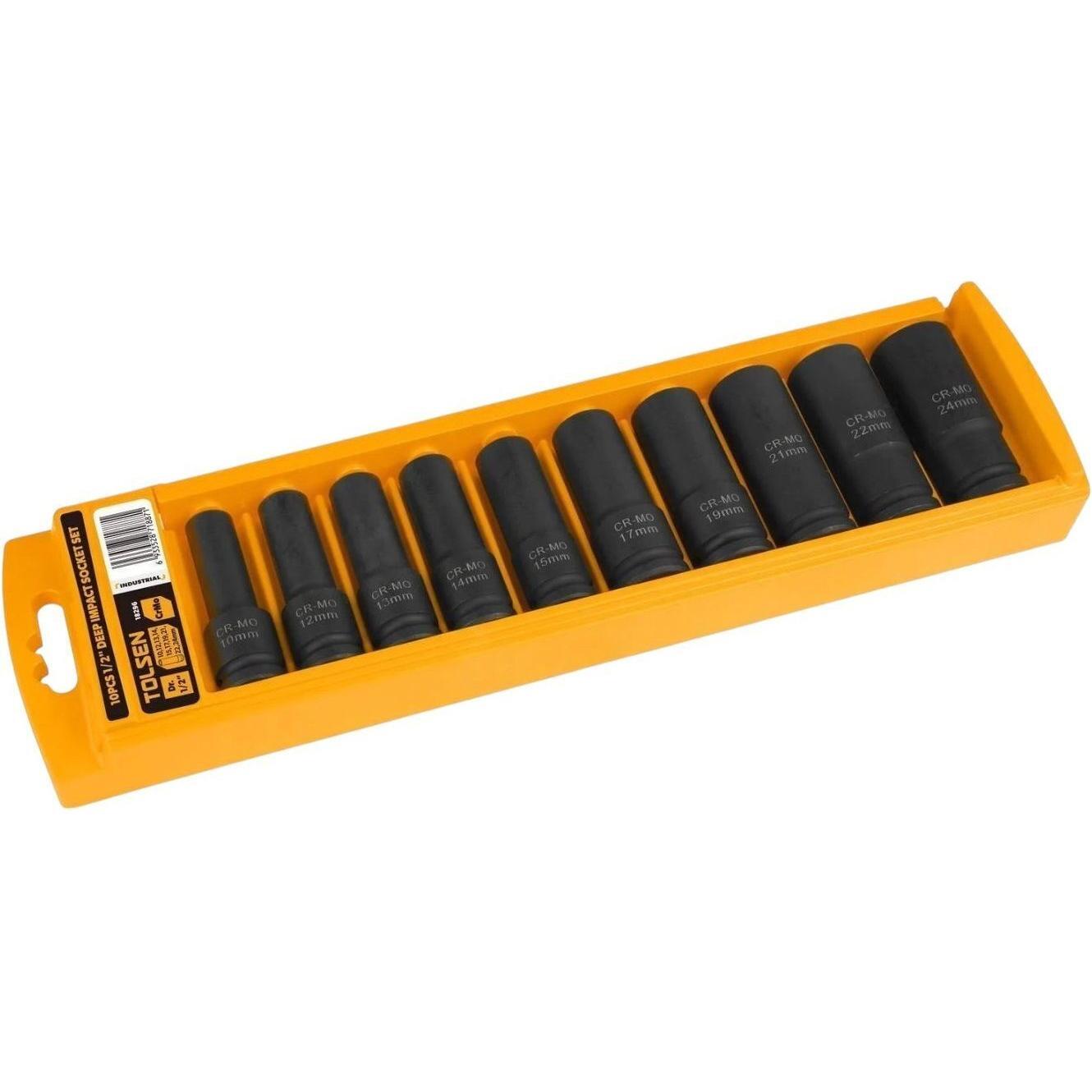 Набір торцевих головок Tolsen, 1/2", 10шт, 10-24мм (18296)фото1
