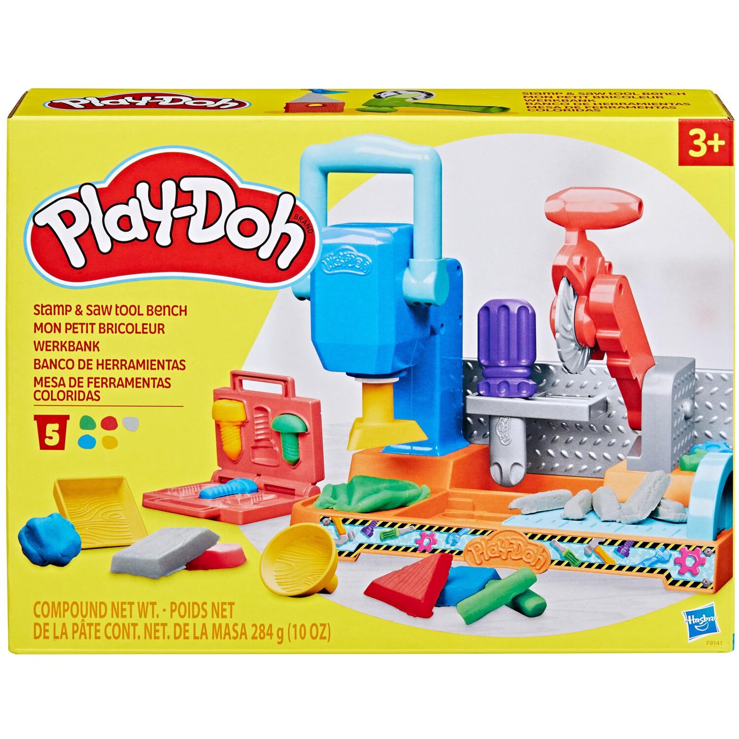 Набор для творчества Play-Doh с пластилином "Верстак для штамповки и распиловки" (F9141) фото
