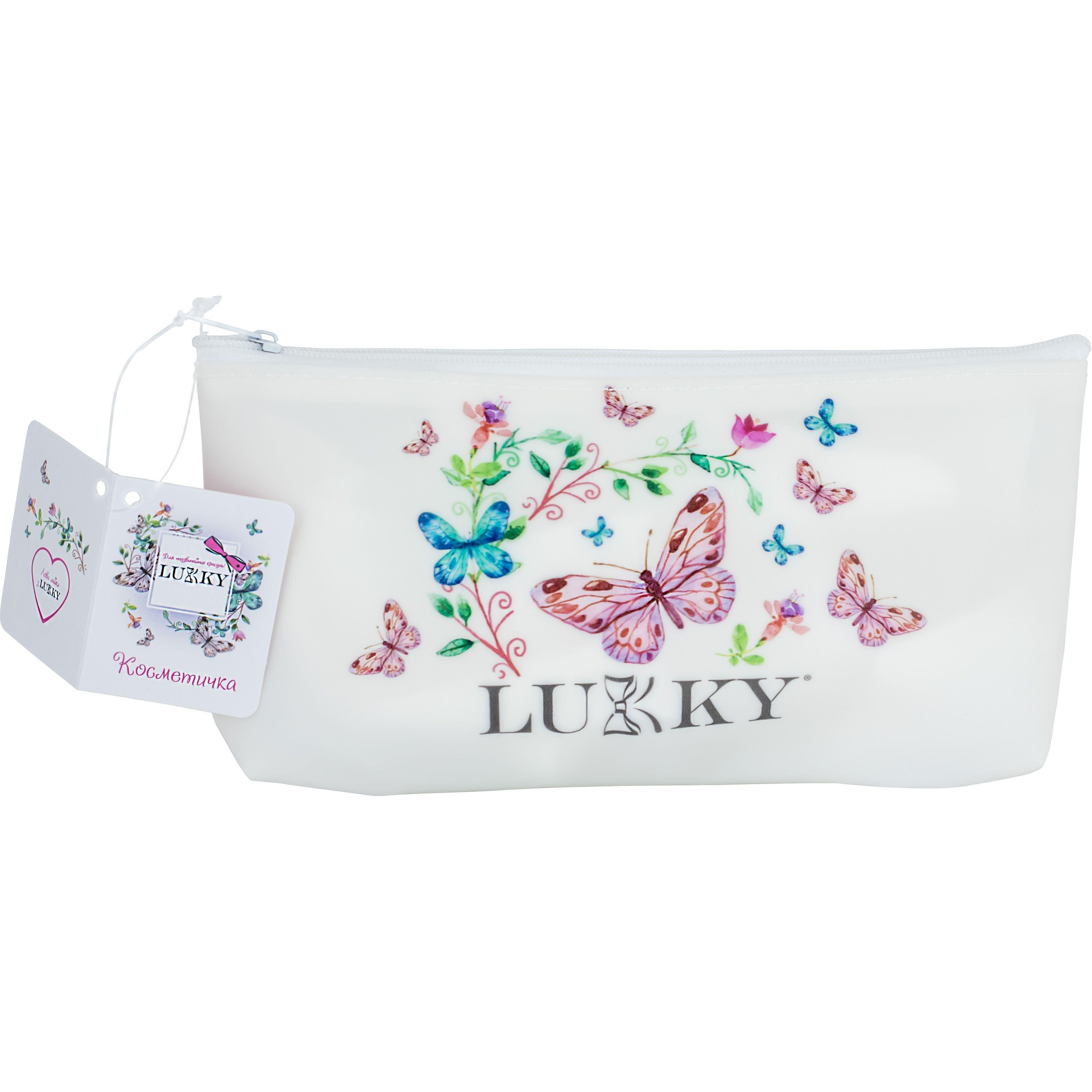 Косметичка на молнии Lukky белая, 20х10см (T18079) фото 1
