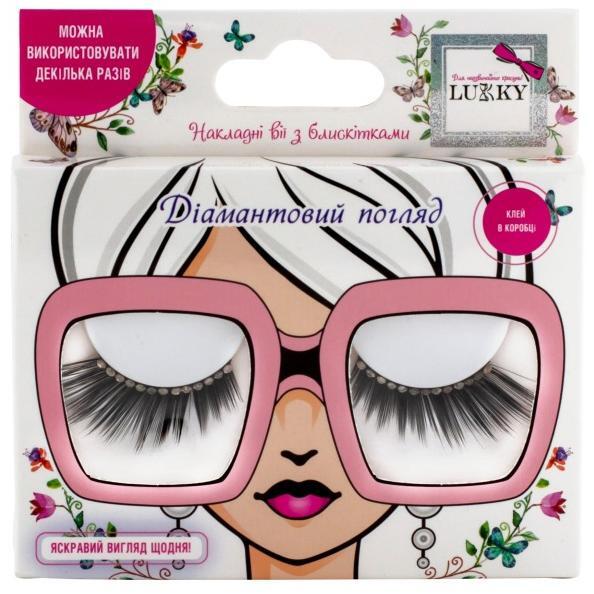 Накладные ресницы Lukky с блестками 