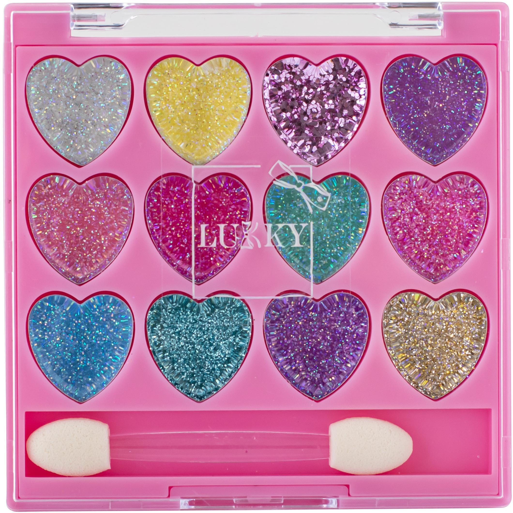 Крем-тіні для повік Lukky з блискітками, з аплікатором (T23397)фото1