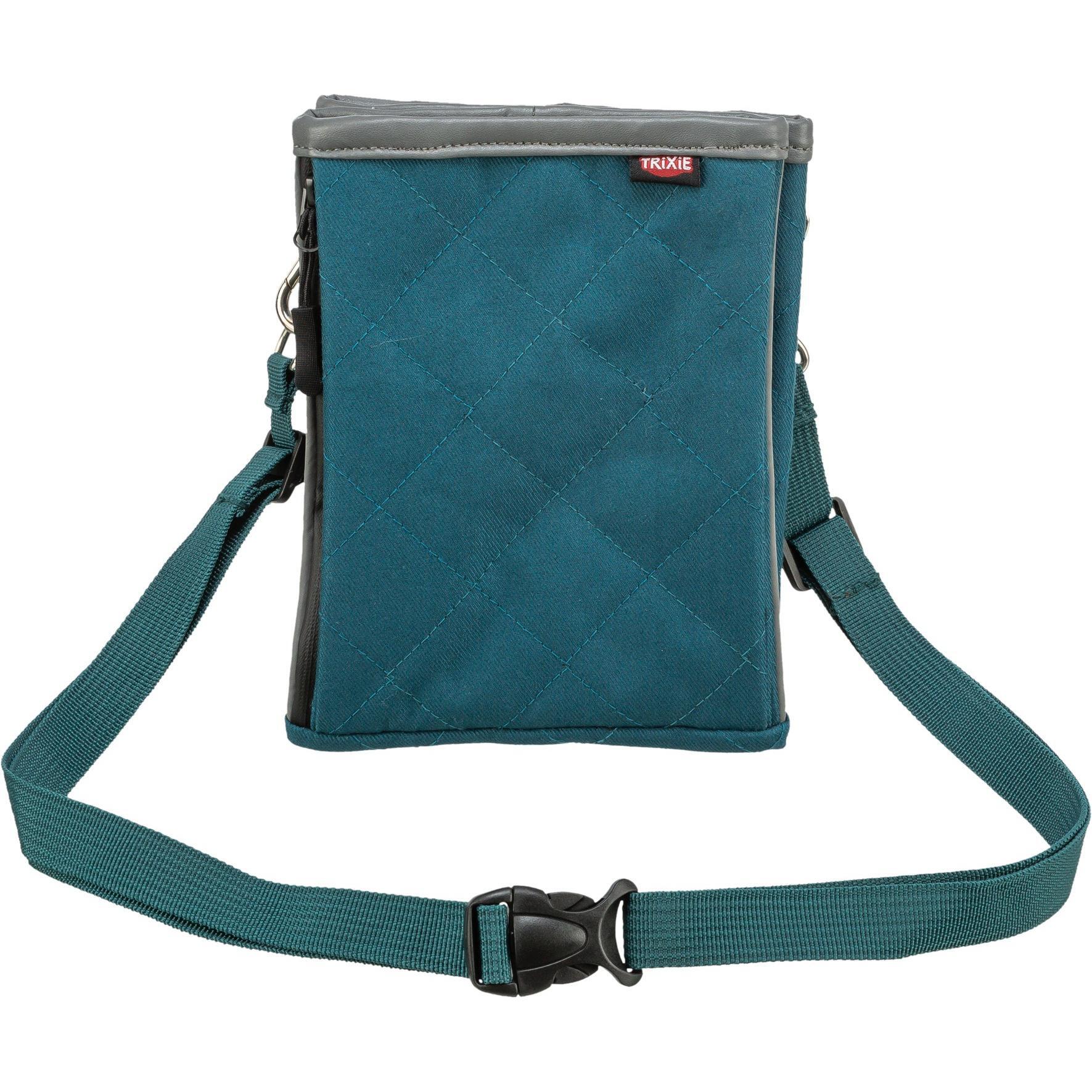 Сумка для лакомства Trixie Twin 15х18х2,5см сине-зеленая. фото 1