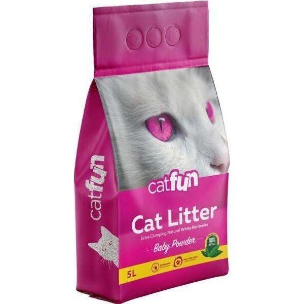 Наполнитель для кошачьего туалета Catfun бентонитовый с ароматом детской присыпки 5л (23.5KDK.00139) фото
