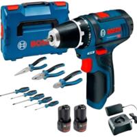 Шуруповерт-дрель аккумуляторная Bosch GSB 12V-15 + набор инструментов (0.601.868.10R)