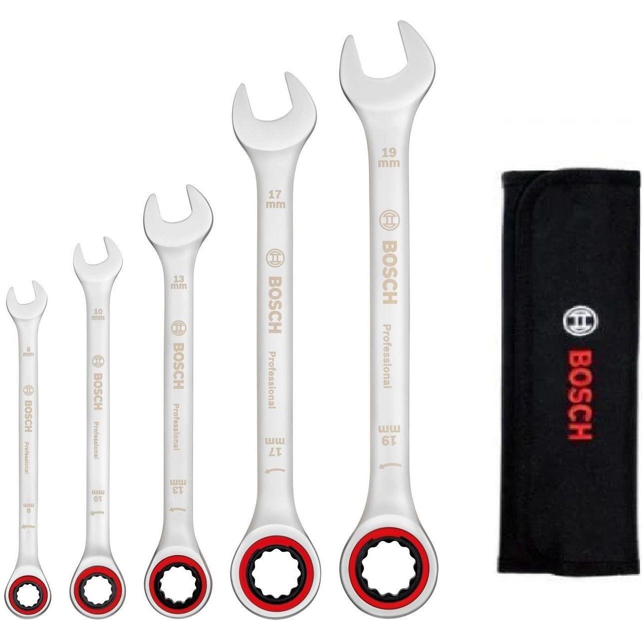 Набор ключей комбинированных Bosch 8,10,13,17,19мм, 5 шт. (1.600.A02.Z3D) фото