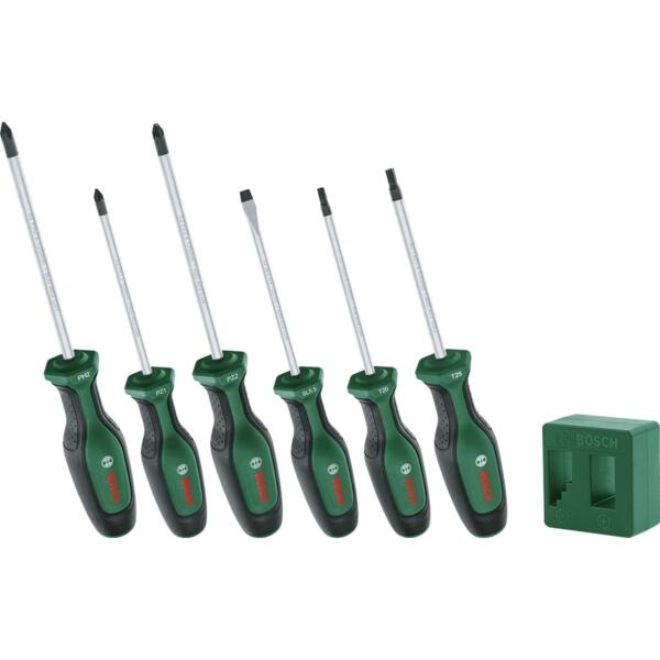 

Набор отверток Bosch 6 шт с намагничивателем (1.600.A02.W7L)