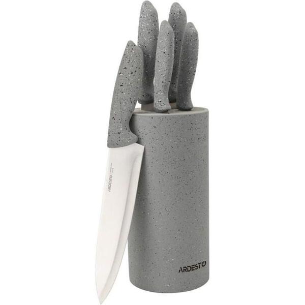 

Набор ножей с блоком Ardesto Gemini, 6 предметов, серый (AR2106GR)