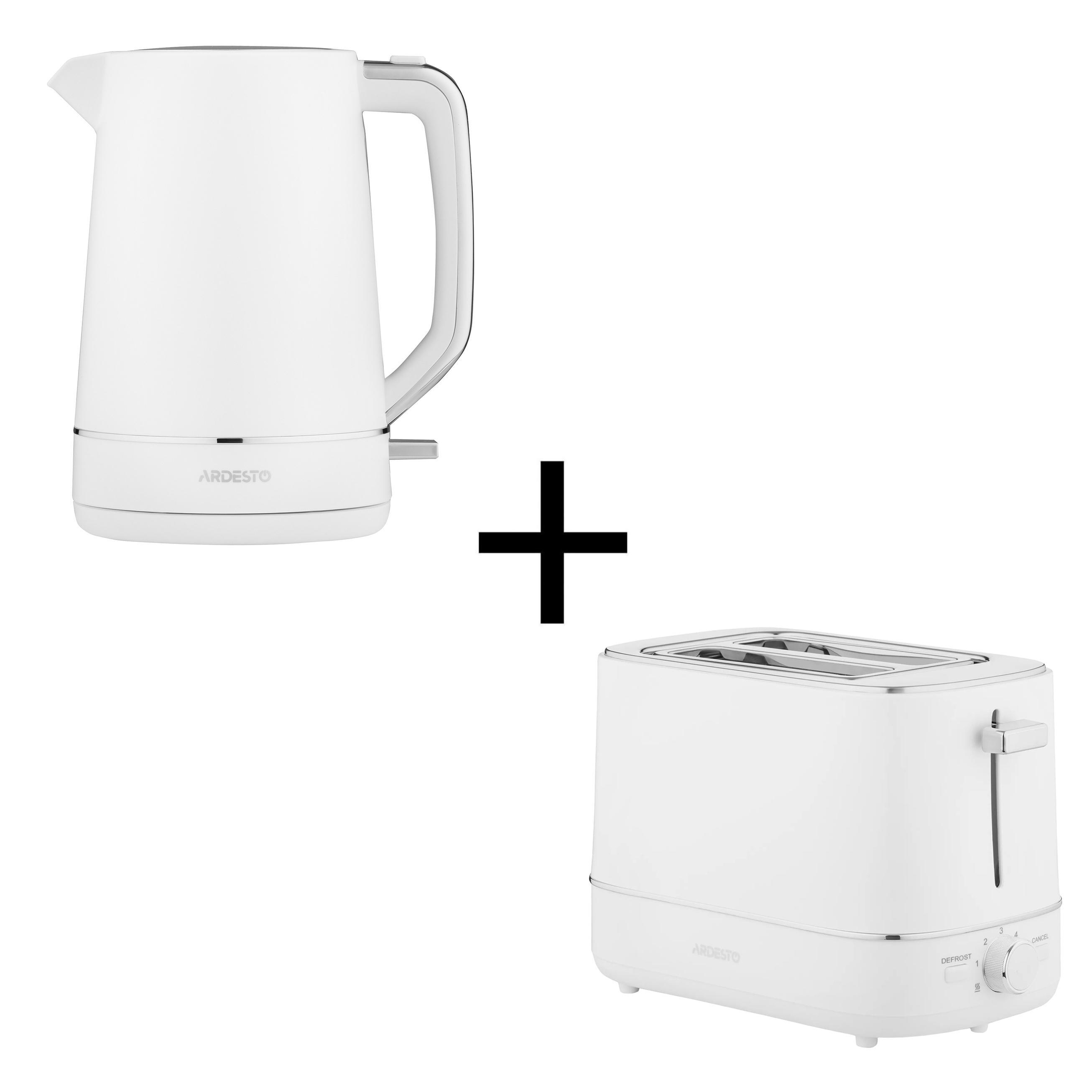 Комплект Електрочайника ARDESTO Otter EKL-450W + Тостер ARDESTO T-F450Wфото1