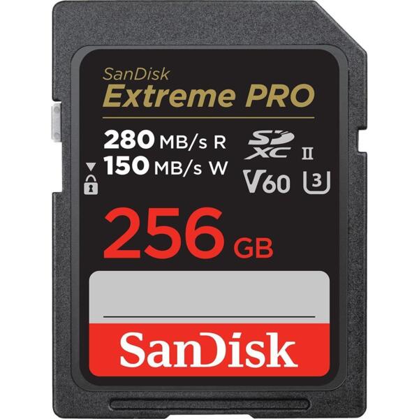 Карта памяти SanDisk SD 256GB C10 UHS-II U3 R280/W150MB/s Extreme Pro V60 (SDSDXEP-256G-GN4IN)