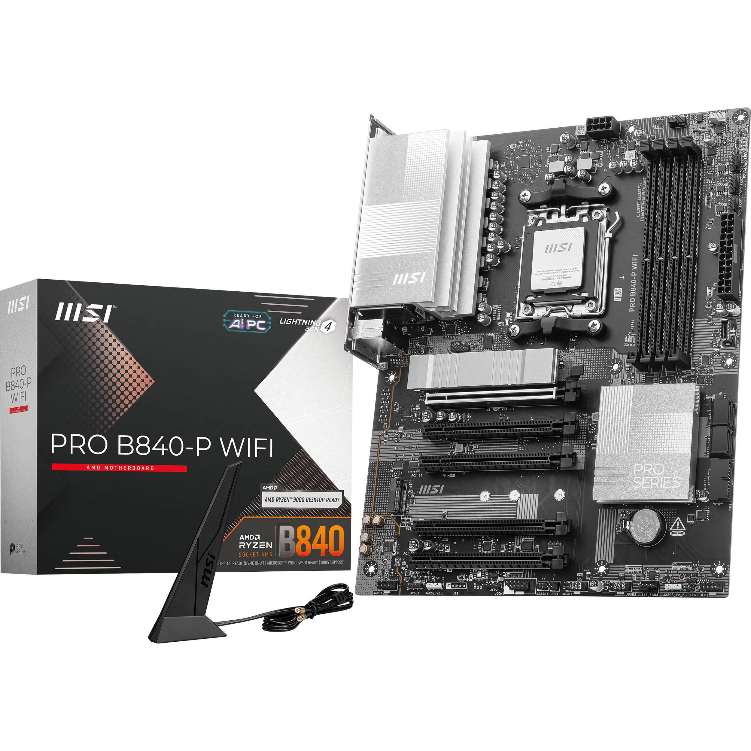 Материнcкая плата MSI PRO B840-P WIFI (911-7E57-001) фото 1