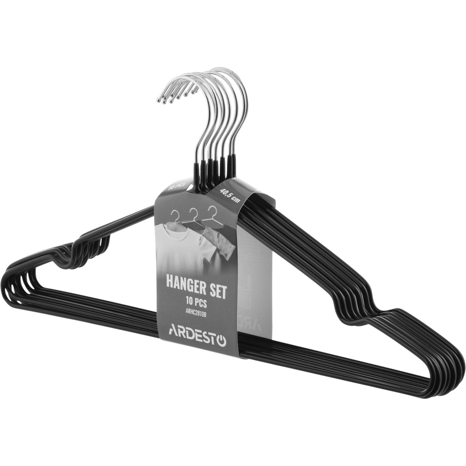 Вішаки для одягу ARDESTO 40.5см 10 шт чорні (ARHC2810B)