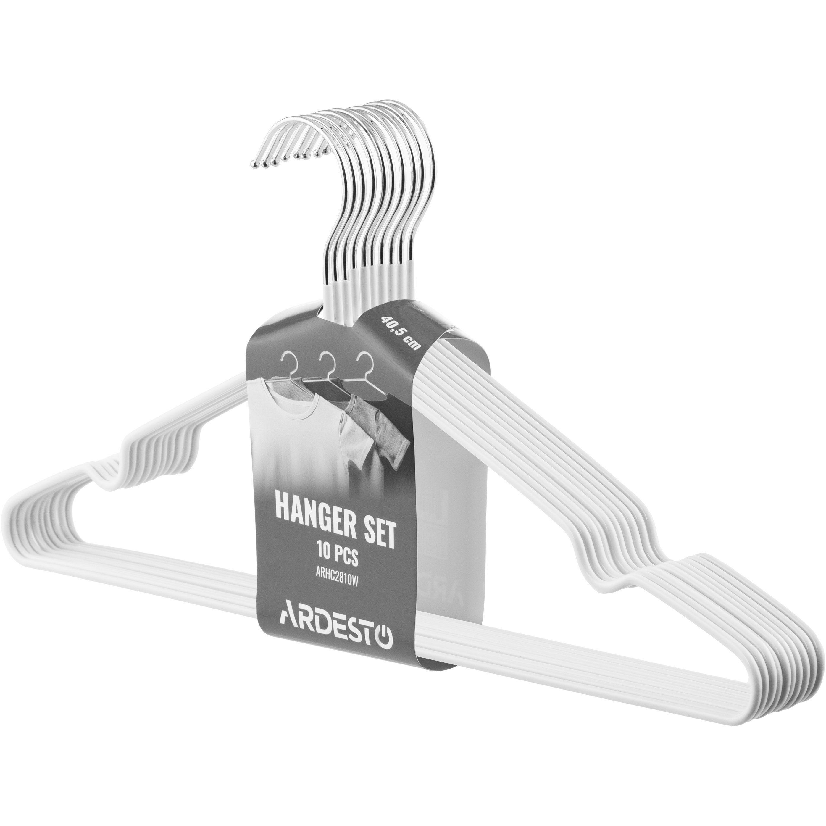 Вішаки для одягу ARDESTO 40.5см 10 шт білі (ARHC2810W)фото1