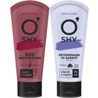 Подарочный набор O'SHY: Крем для рук Регенерация и защита 75мл + Крем для ног SOS восстановление 75мл