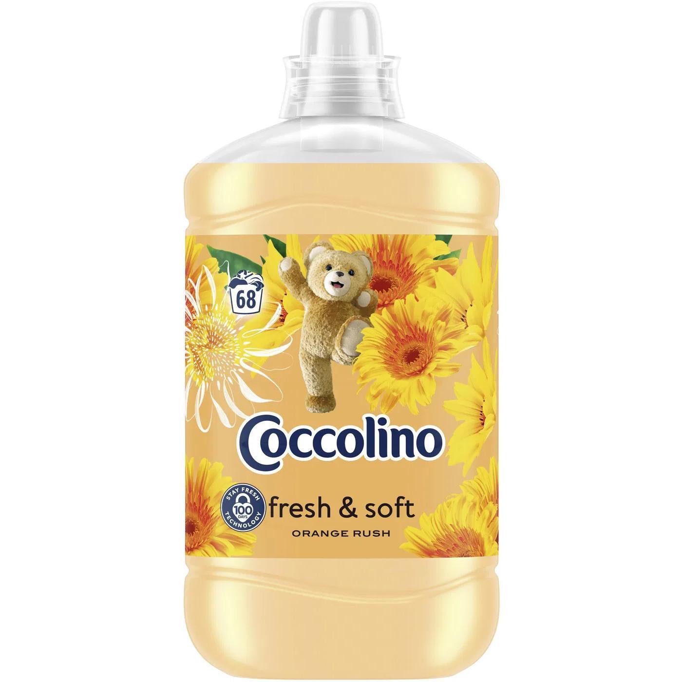 Концентрационный кондиционер для белья Coccolino свежесть и мягкость с нотами грейпфрута, абрикоса и малины, 1,7л фото