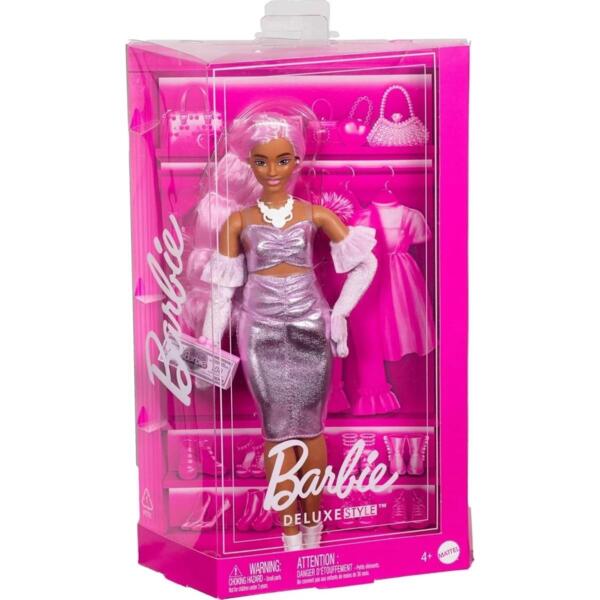 

Кукла Barbie модница в платье металлик (HYV25)